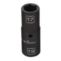 Steelman 1/2-Inch Drive 6-Point Impact Flip Socket, 17mm x 19mm 99560